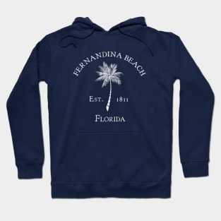 Fernandina Beach Florida Vintage Palm Hoodie